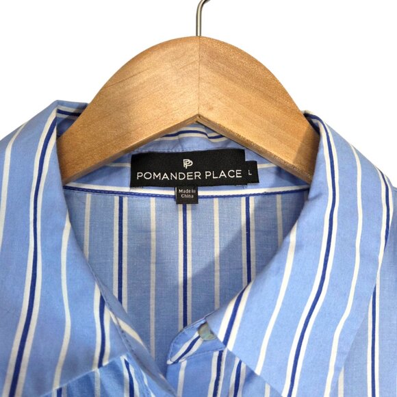 Tuckernuck Pomander Place Shades of Blue Stripe Cara Dress - Picture 6 of 9